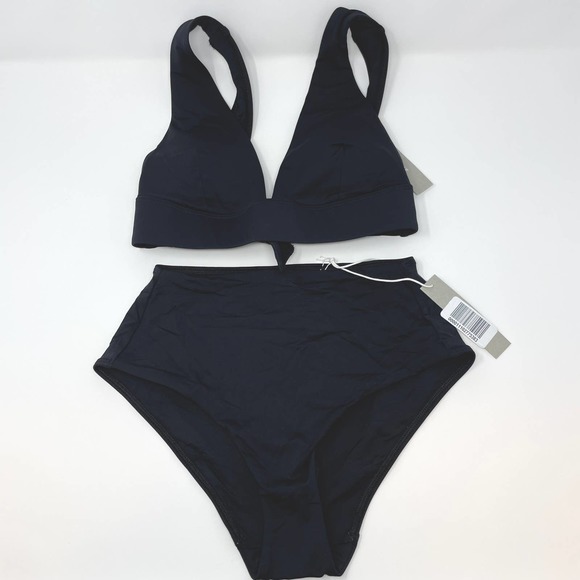 Everlane The Triangle Bikini Top The High Rise Hipster Bottom Bikini Set XXS - Picture 4 of 16